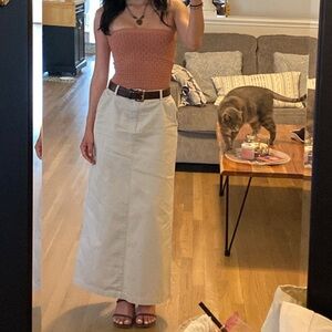 Vintage Banana Republic Cream Maxi Skirt